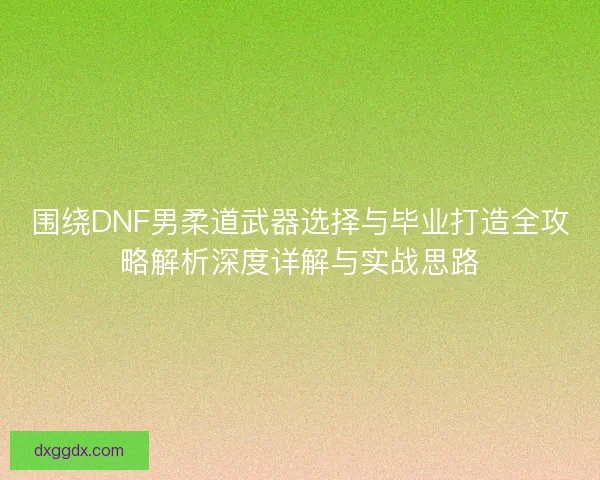 围绕DNF男柔道武器选择与毕业打造全攻略解析深度详解与实战思路